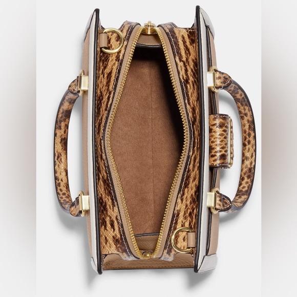 Women’s Handbag COACH Grace Carryall Colorblock Snake Embossed Leather AUTHENTIC - Picture 5 of 10